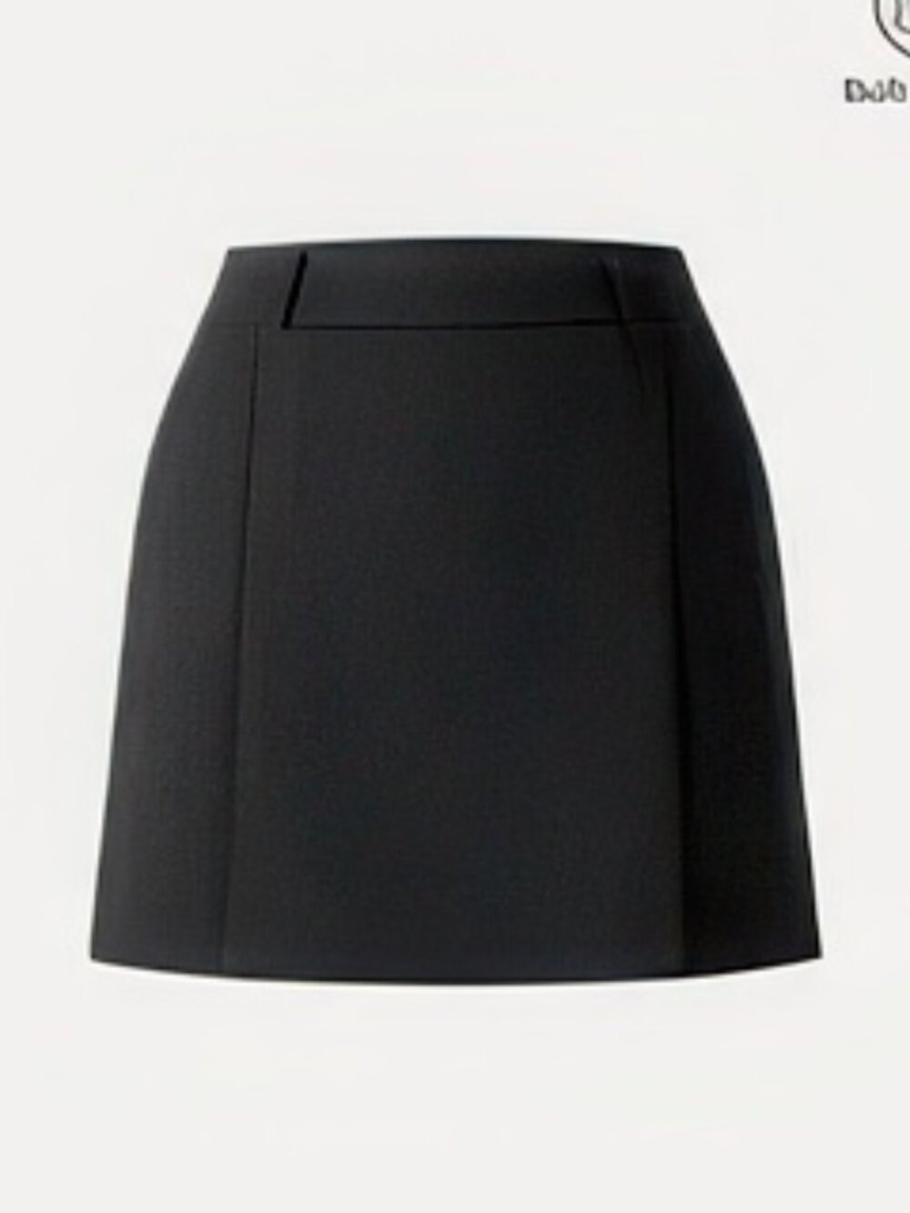 Pleated High Rise A-Line Pull on Skorts with Pockets